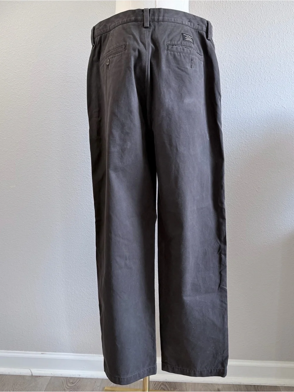 Banana Republic Gavin Chino Straight Fit Pants‎ Mens 33x32 Sharp Grey Classic